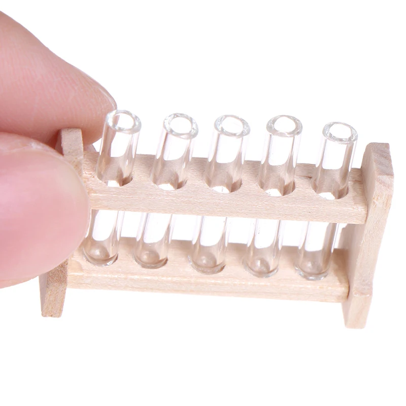 

1:12 Toy laboratory test tube rack set L 3.7cm Dollhouse Miniature