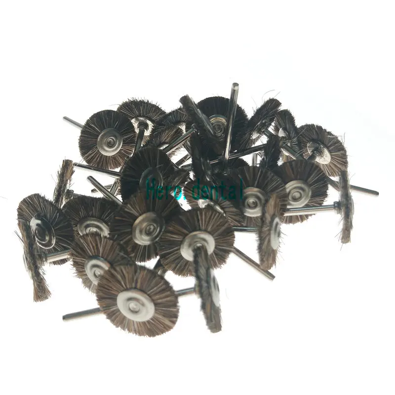 

100pcs Horse Hair Brush Polishing Wheel for Dental Rotary Tools 2.35mm Shank