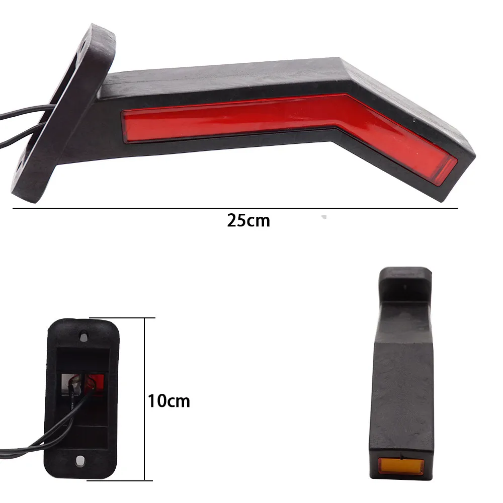 

1Pair Trailer Side Marker Lighting Truck Van LED Lights Universal 12V 24V LED Neon Stalk Lamp Waterproof Outline Marker Light