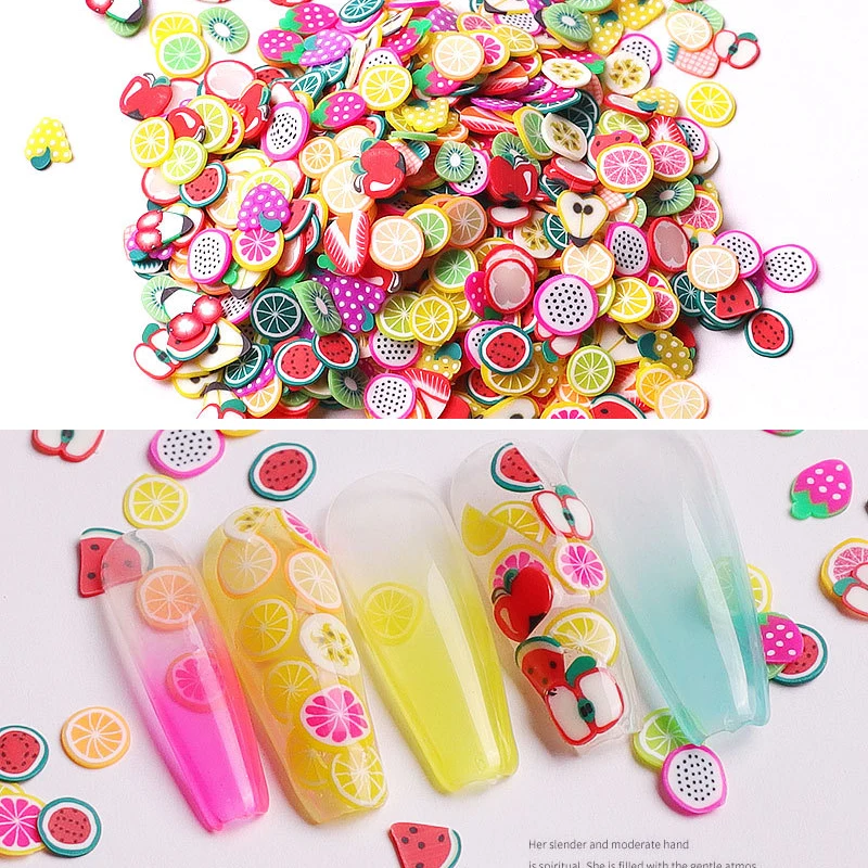 

Multi-designs Fruit Slices Nail Art DIY Designs Nail Art Slices for Slicing Nail Rhinestones Stones Sequins Nail Art Decoration