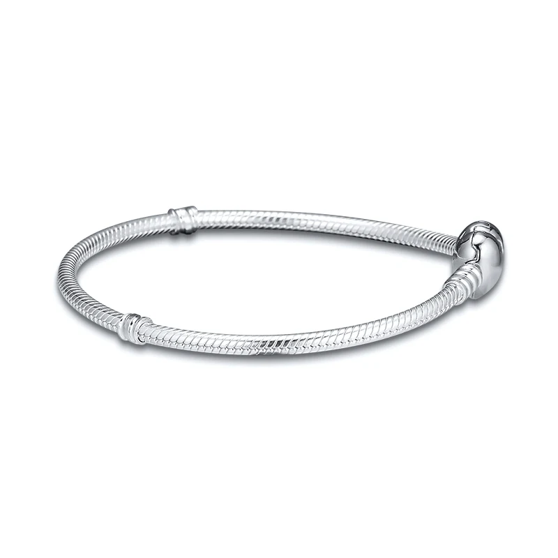 Женские браслеты из серебра 100% пробы с застежкой сердечком|bracelets for|bracelets for
