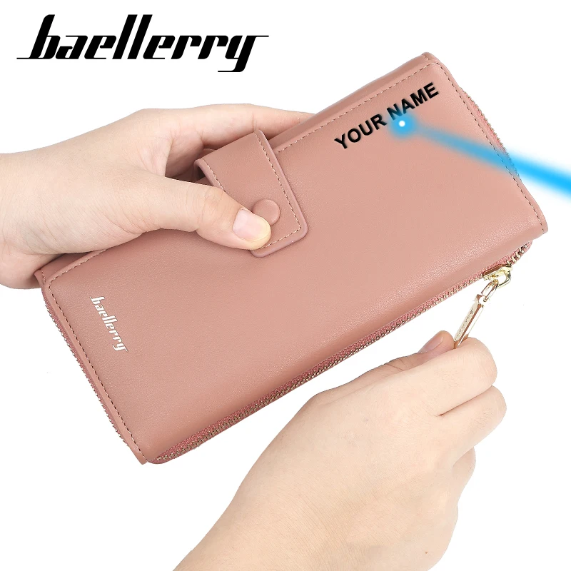 Baellerry Для женщин длинные кошельки дизайнерский кожаный телефон тонкий
