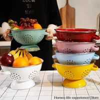 new original classic retro thickened enamel fruit and vegetable filter basket food storage tray housewares kitchen accessories