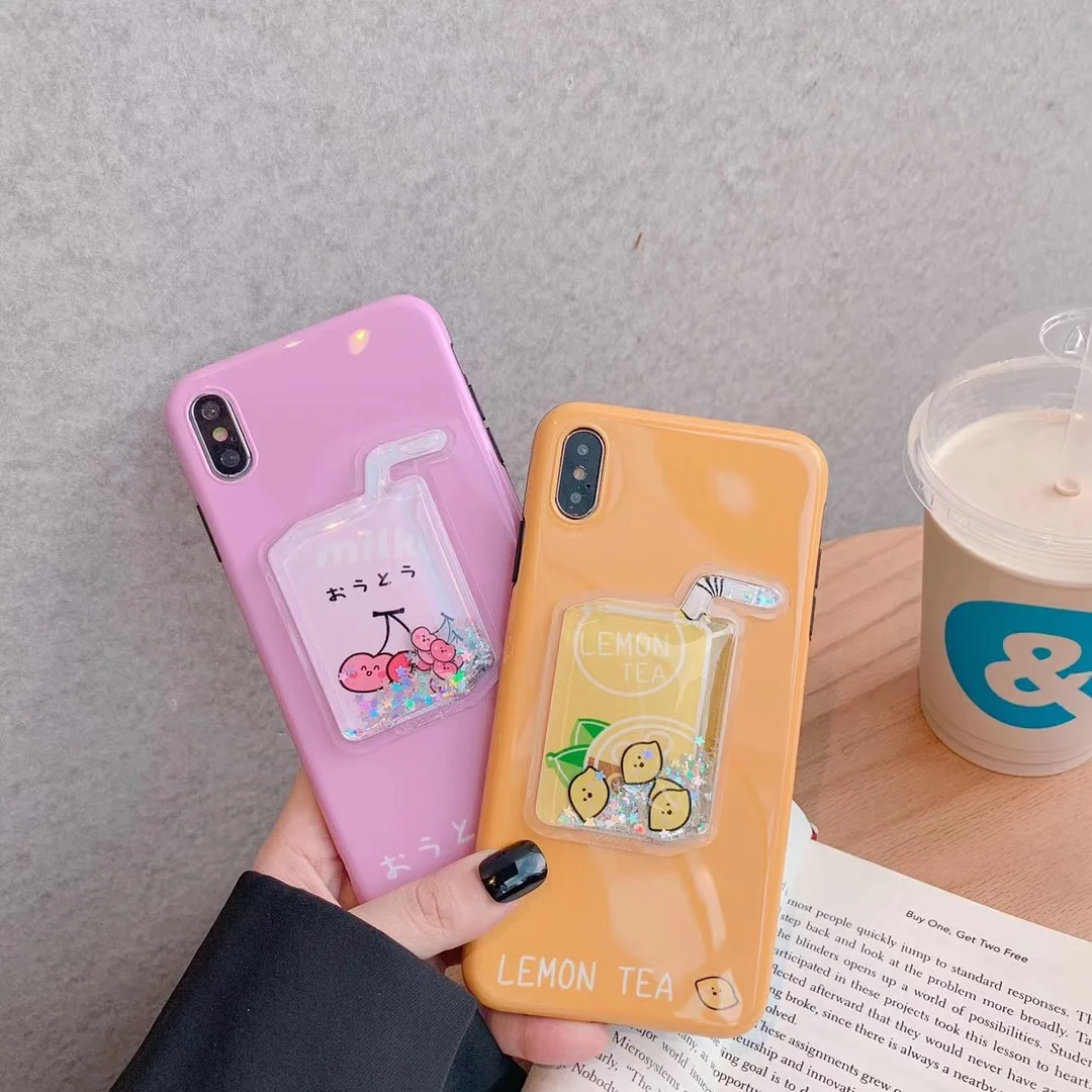 Kuutti Lovely Juice Bottle 3D Kawaii fruit Phone Case for iPhone 6 6s 7 8 Plus X XR XS Max Covers iphone xs max case luxury |