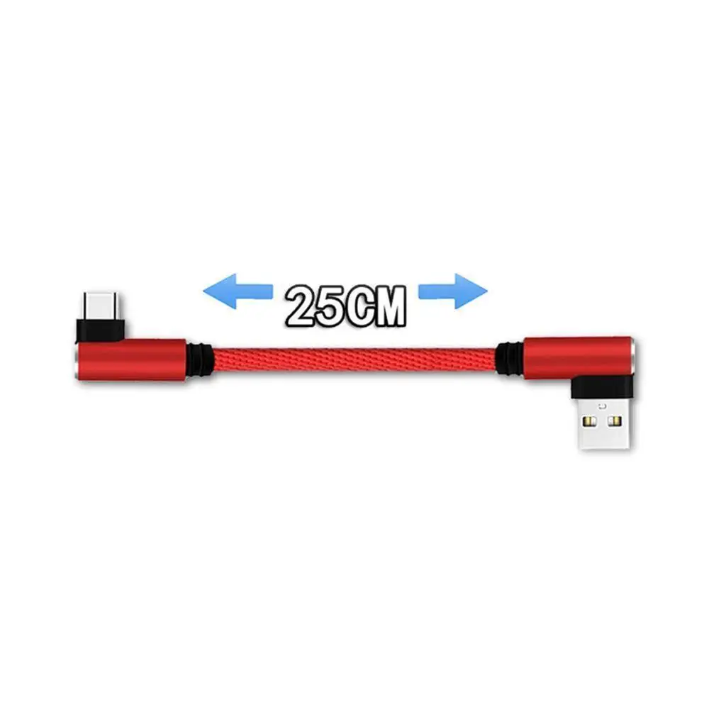 Кабель USB Type C для Samsung S9 S8 Plus S10 мобильный телефон 90 градусов локоть 2 4 А быстрая