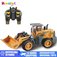 2 4g rc truck remote controlled car tractor engineering car excavator push soil music lighting effects dumper toys for boys gift