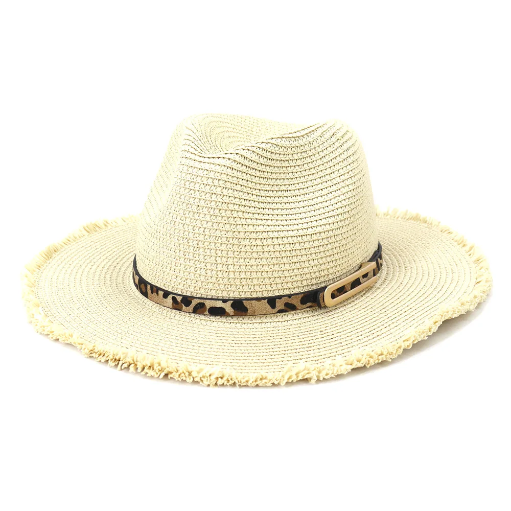 

Летняя мужская и женская бумажная соломенная фотобумага, летняя пляжная кепка, широкополая Солнцезащитная шляпа с зеркальным ремешком