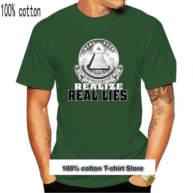 

Nuevo REAL ojos cuenta REAL mentiras T camisa secreto de la sociedad de los ILLUMINATI búho cráneo (1)