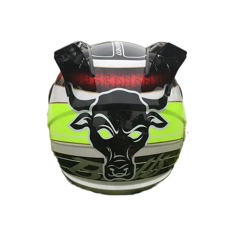 Всесезонный мотоциклетный шлем с рогами новый дизайн MALUSHEN полнолицевой