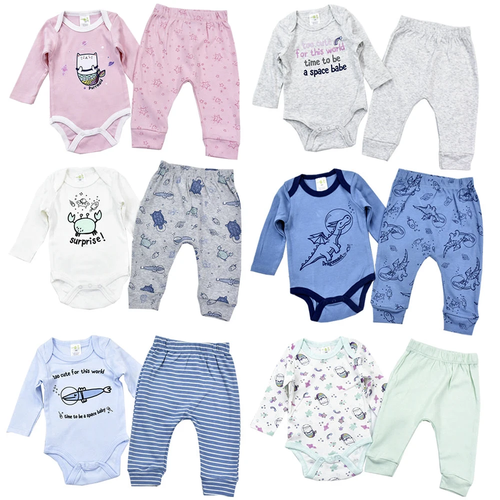 

2pieces/set Newborn Clothes Babies Long Sleeve Bodysuit + Trousers Cotton Baby Girl Set Spring Autumn Pullover Baby Boy Outfit