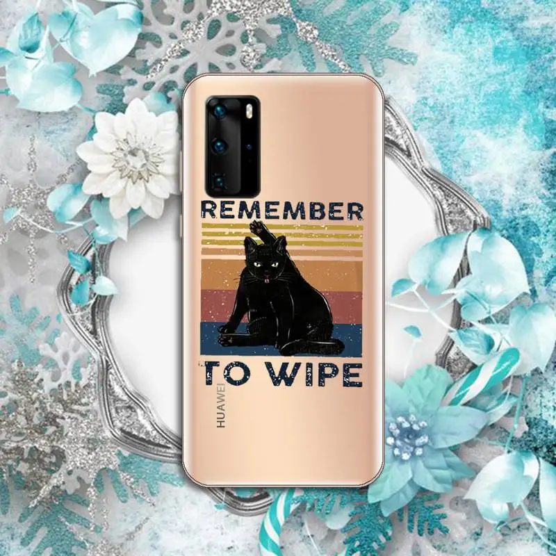 

Cat funny animal skull fashion Phone Case Transparent for Huawei P honor 8 10i 20 30 40 smart 2019