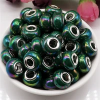 10pcs new large hole ab color big round european beads fit european bracelet bangle necklace chain beads for jewelry making