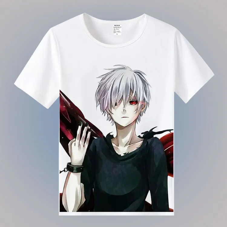 Японское аниме Токийский Гуль косплей футболка Мультфильм канеки Кен тоука