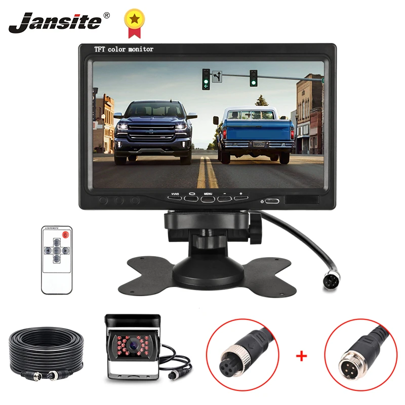 Jansite 7 дюймовый автомобильный монитор TFT LCD безопасности Система помощи при