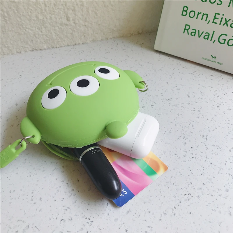 coin purse Мягкий силиконовый держатель для карт чехол наушники для Airpods чехол Bluetooth беспроводной защитный чехол Милая коробка для Air Pods сумка для наушников - Цвет: coin purse