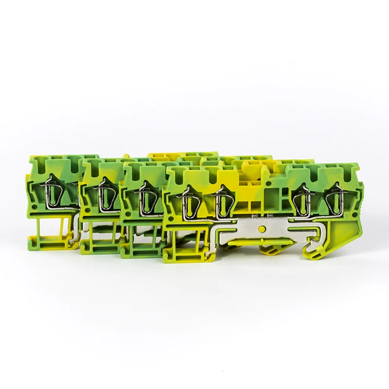 1 шт. ST2.5-QUATTRO-PE Din Rail четыре проводника пружинная клетка клеммной колодки два в