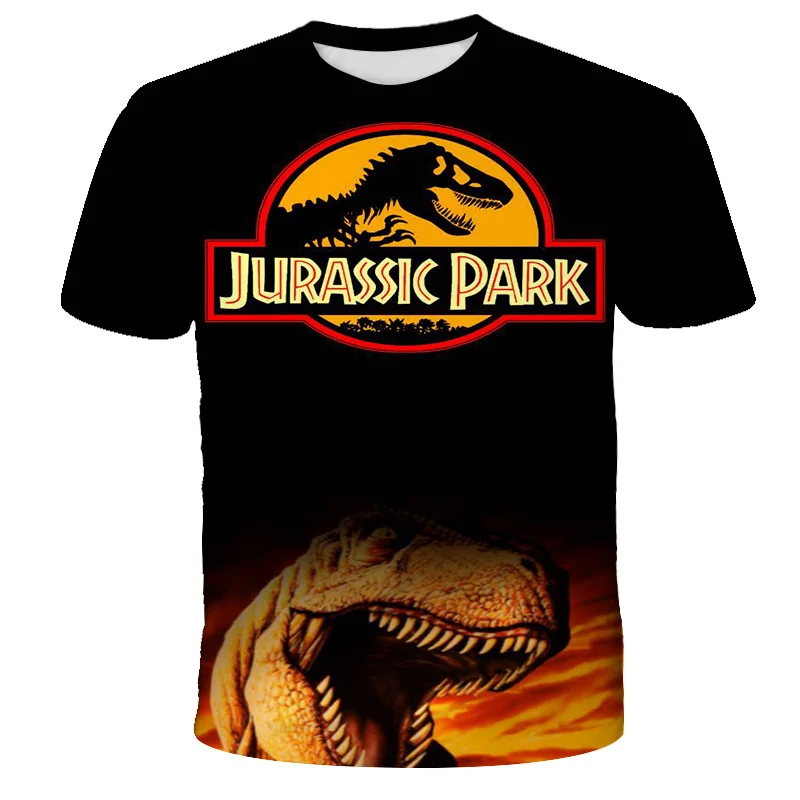 

Дизайнерская футболка с мультипликационным динозавром для мальчиков и девочек, детская футболка с 3d принтом динозавра, Забавный Топ в стил...