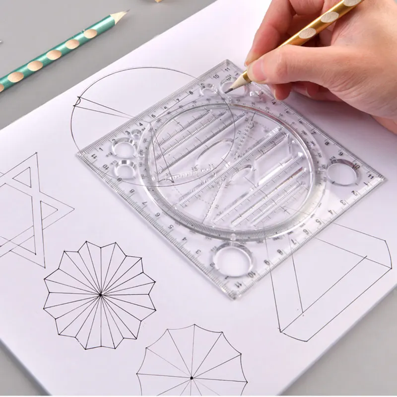 

Multifunctional Drawing Template Art Design Construction Architect Stereo Geometry Ellipse Drafting Scale Ruler Measuring Tool