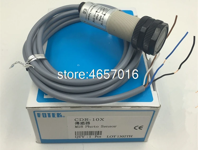 

Free shipping CDR-10X FOTEK New M18 TUBULAR TYPE PHOTO SENSOR Photoelectric Switch 10-30 VDC NPN & PNP