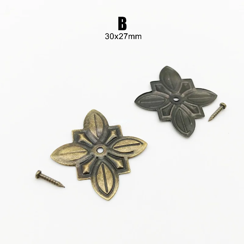 25pcs Antique Brass Upholstery Nail Jewelry Chest Wooden Box Corner Gift Wine Case Sofa Decorative Tack Stud Shim Pad Pushpin - купить по