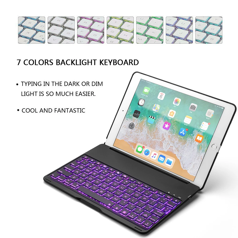 Для нового iPad 2018 2017 9 7 Pro Air 1 2 США Bluetooth чехол с клавиатурой функцией умного