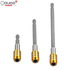 Быстросъемный магнитный держатель для отвертки с шестигранной ручкой, 14 дюйма, с регулируемым удлинителем, 60 мм, 100 мм, 150 мм, золотой