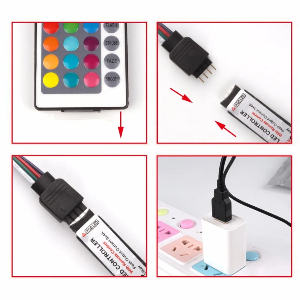 USB LED Strip DC 5V Flexible Light Lamp 60LEDs SMD 2835 50CM 1M 2M 3M 4M 5M Mini 3Key Desktop Decor Tape TV Background Lighting | Лампы и