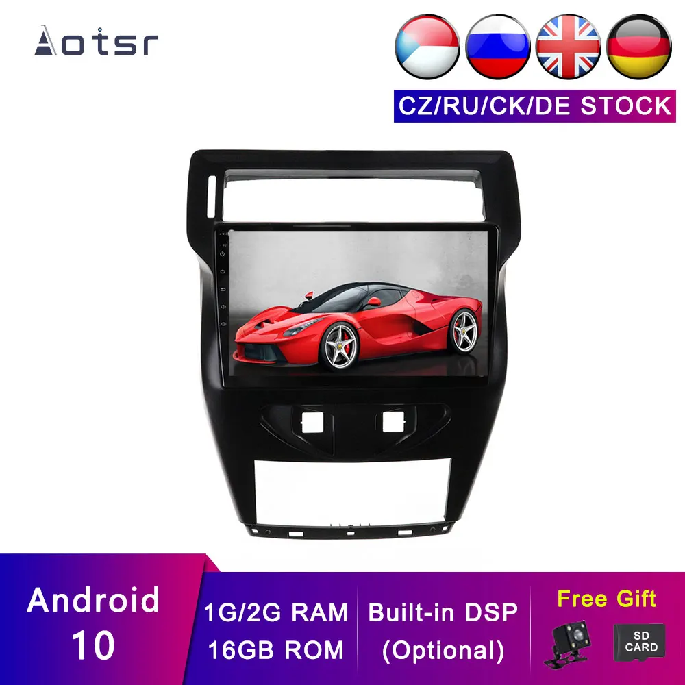 AOTSR Android 10 2 + 16G Автомобильный плеер Din головное устройство для Citroen C-четыре 2012-2017 GPS