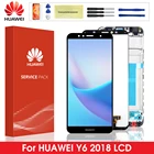 Оригинальный дисплей для Huawei Y6 2018, ЖК-дисплей с сенсорным экраном и дигитайзером в сборе для Y6 Prime 2018, ATU-LX1ATU-L21, замена