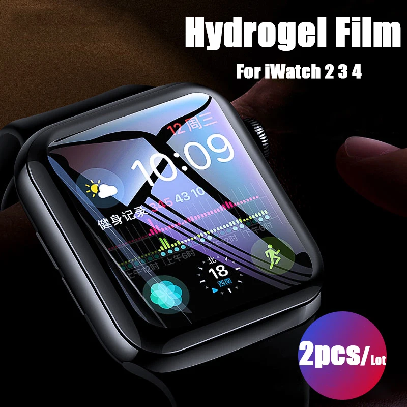 2 шт./лот Защита экрана для iwatch Гидрогелевая пленка 44 38 40 42 мм для Apple Watch Защитная пленка для iwatch серии 4 3 2 стекло