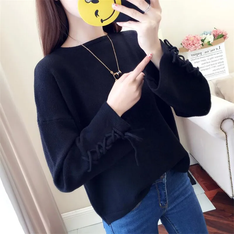 2019 осень-зима новый свитер женский с длинным рукавом толстый теплый свободный