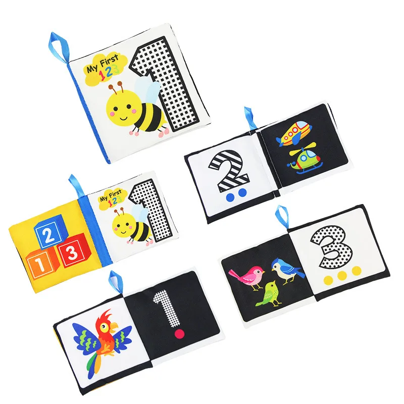 

English Baby Cloth Book Rustling Sound Baby Cloth Book Early Childhood Education Educational Toys Coloring Books for Kids