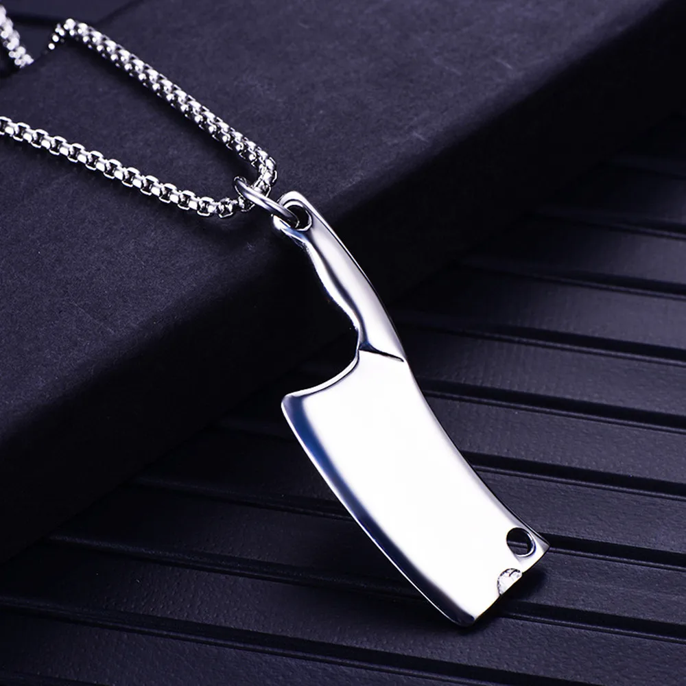 

316L Stainless Steel kitchen knife Pendant Necklace for Men Women Jewelry