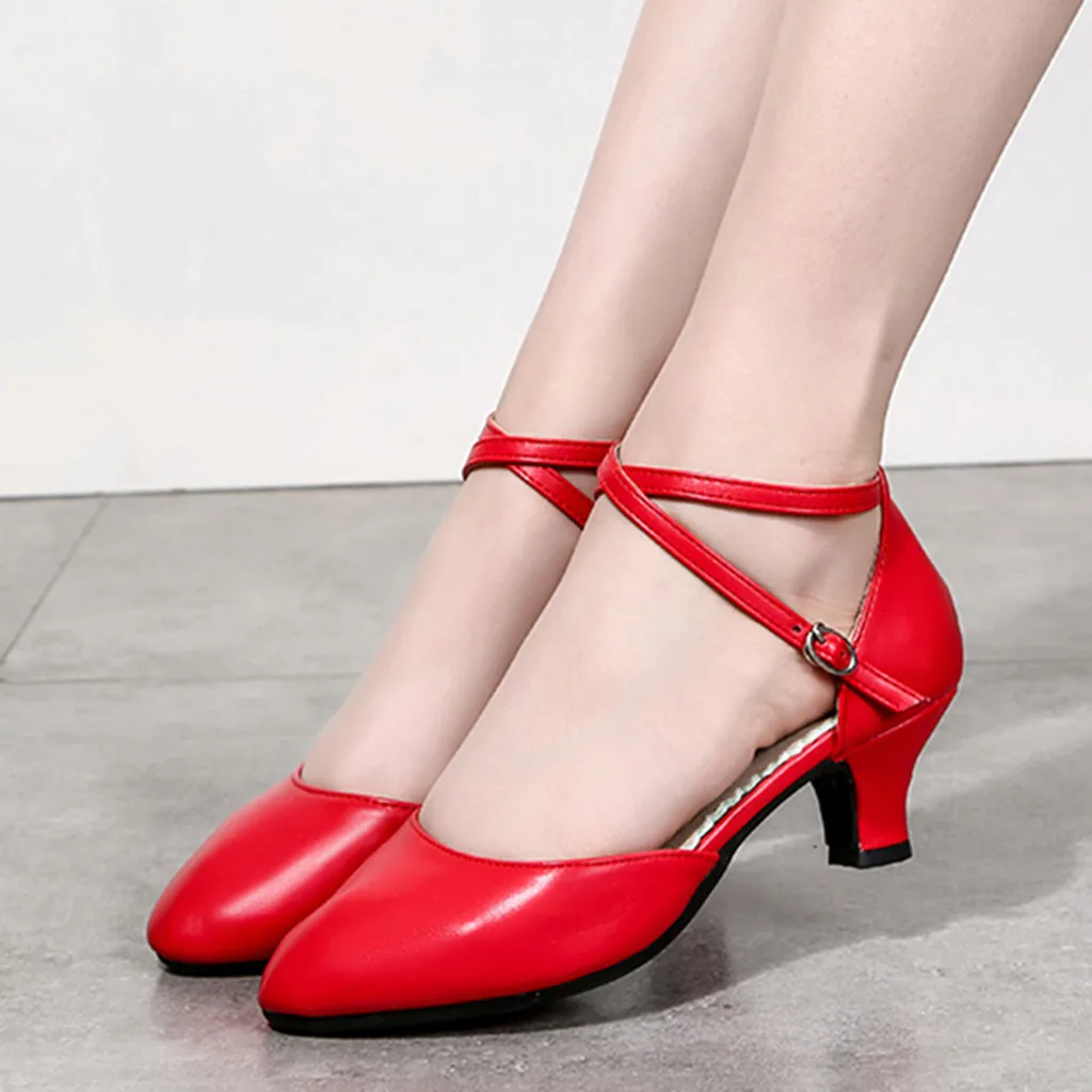 

2019 Women Fashion Sandals Solid Color Leather High Heel Sandals Casual Ladies Slip On Woman Peep Toe Beach Shoes 9416