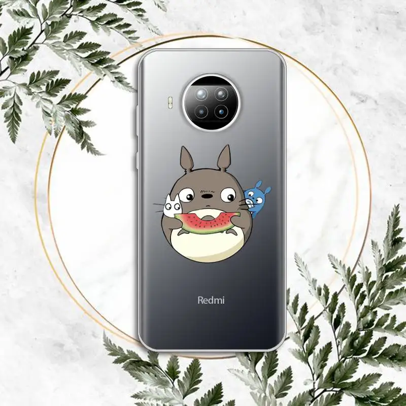 

Studio Ghibli Totoro Ponyo Spirited Away Phone Case Transparent for Xiaomi Redmi note 10 t 8 9 pro lite 11