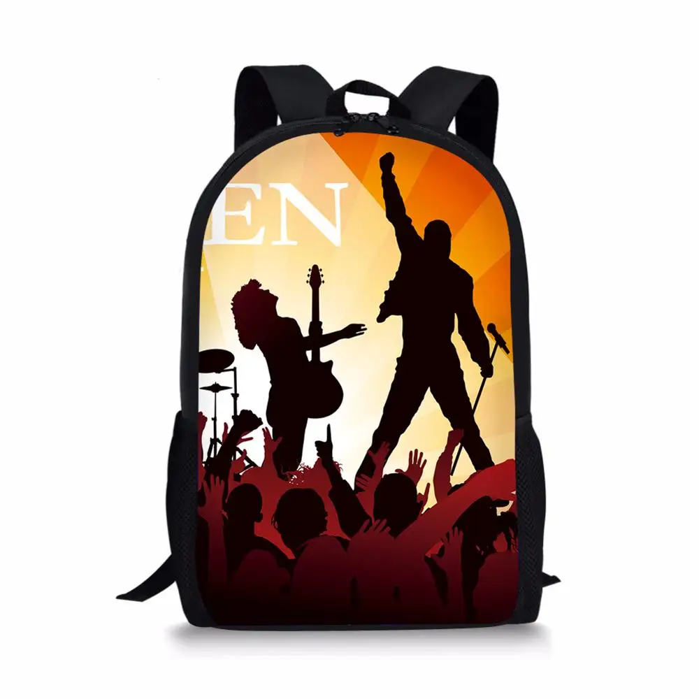 Fashion Children's School Backpack Queen Band Prints Pattern Toddlers School Bags Cartoon Design Teenagers Travel Bags