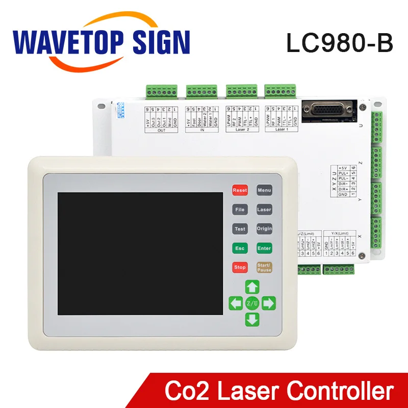 WaveTopSign DSP Co2 лазерного контроллера Системы ЖК дисплей движения LC980 B для лазерная