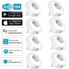 Gosund 16A ЕС интеллектуальная беспроводная (Wi-Fi) Мощность штепсельная вилка с Мощность монитор умный дом, Wi-Fi, Беспроводной розетка работает с Amazon Alexa Google Home Tuya