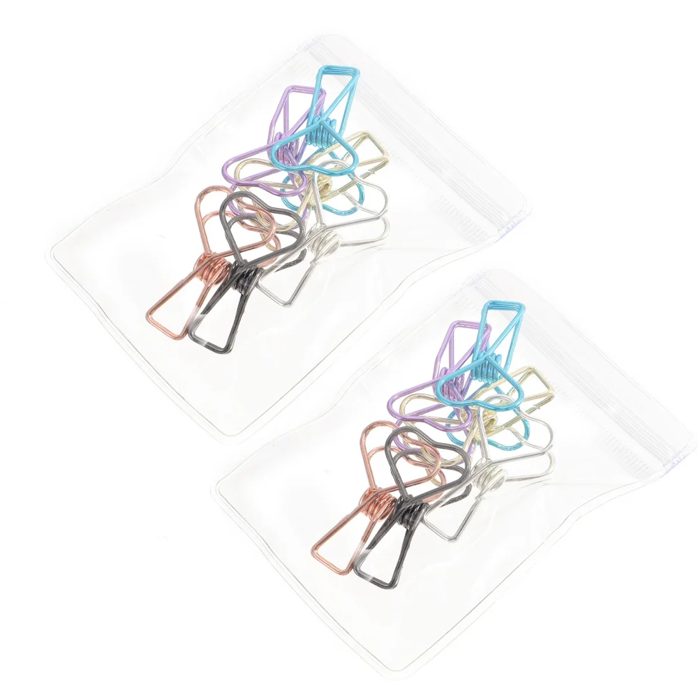 

12pcs Heart Shaped Paper Clips Cartoon Creative Paper Clip Small Clip