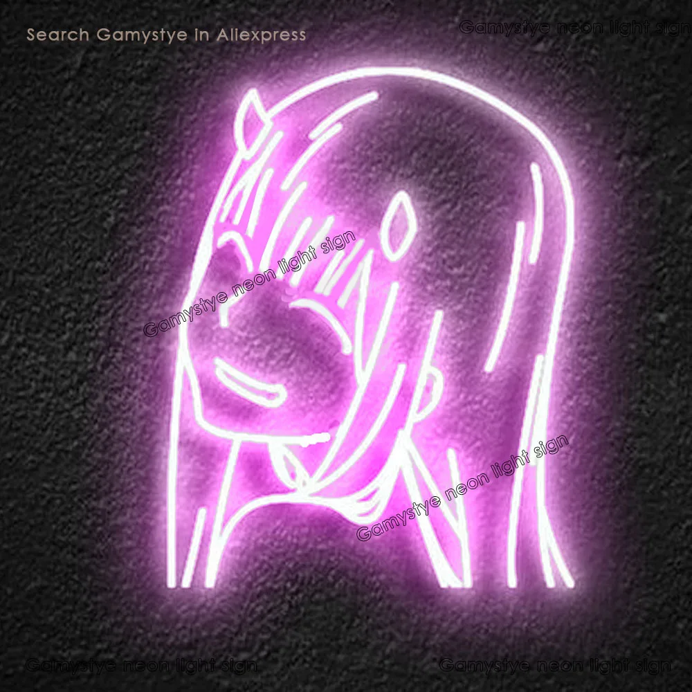 Неоновые лампочки вывеска для девушки поворот головы ручная работа настоящие