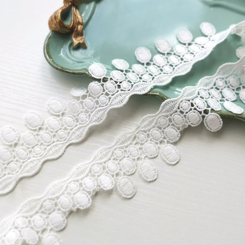 

19yards width3.8cm white water soluble lace tassel fabric ribbon DIY sewing material clothing dress home decoration accessories