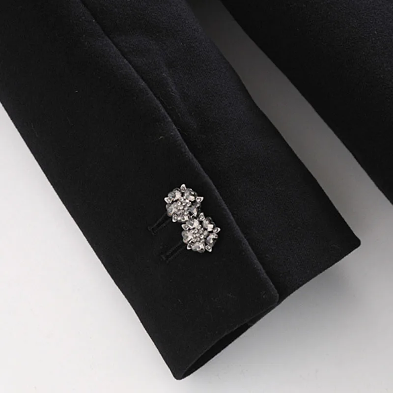 

SeeBeautiful Casual Loose Blazer Coat Notched Long Sleeve Double Breasted Pockets New Fashion 2021 Spring Winter Women M889