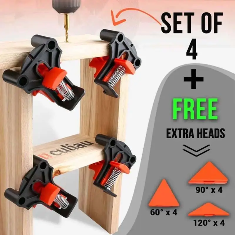 

12PCS/Set Procorner Clamp Carpenter Right Angle Clamp 60/90/120 Degree Woodworking Clamp Angle Fixing Clips Tools Dropshipping