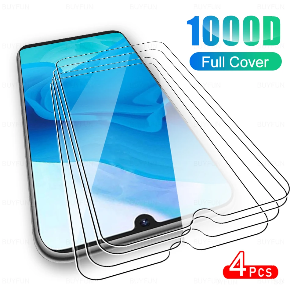 

4Pcs Full Cover Protective Glass For Itel Vision 1 Tempered Glas For Vision1 Pro Plus A48 1Pro 1Plus Phone Screen Protector Film