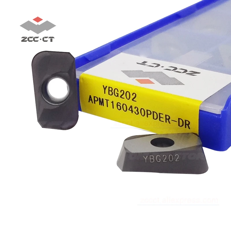 ZCCCT карбидный Фрезерный резак APMT160430 PDER DR YBG202 APMT 160430 ZCC вставка из нержавеющей
