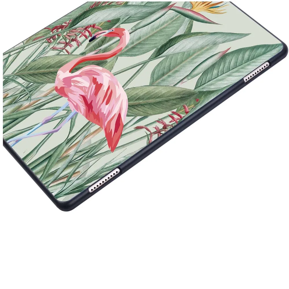 

For Huawei MediaPad T5 10 10.1 Inch - Anti-Fall Slim Hard Shell Flamingo Back Tablet Cover Case + Free Stylus