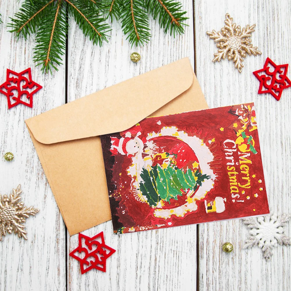 Рождественская серия открыток сделай сам Картина маслом поздравительная