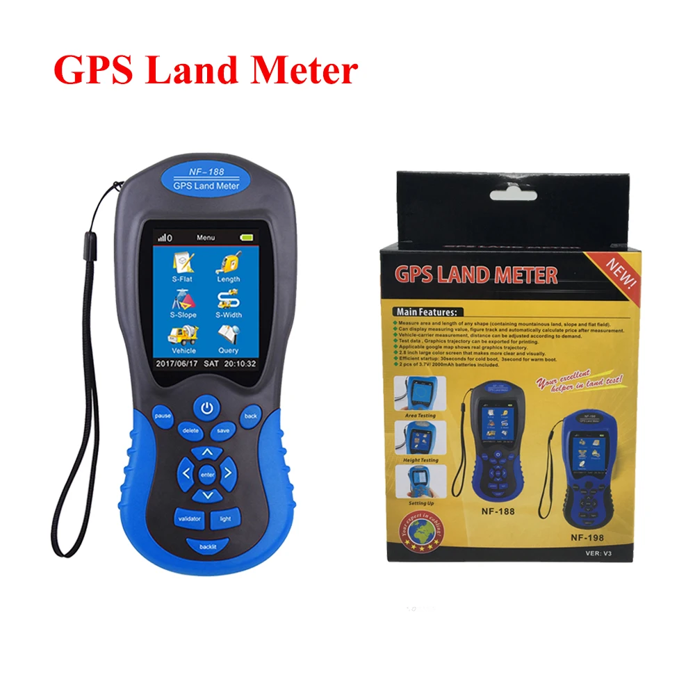 GPS Land Meter Any earth square and girth can be measured Outdoor measure area tool 0-999999.9M Land Measuring Land Surveying