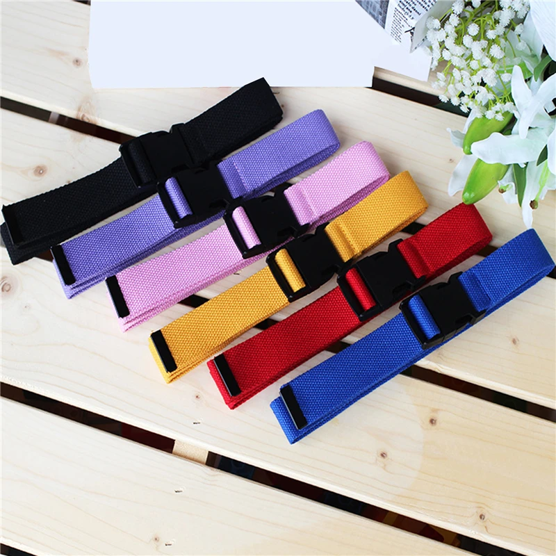 

Canvas Belt Tactical Plastic Buckle Harajuku Solid Color Waist Strap Women Men Students Military Training Outdoor Jeans Belts