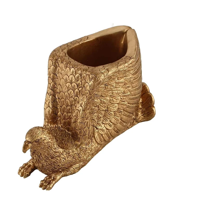 

Pen Pencil Holder with Phone Stand Resin Shaped Pen Container Desk Organizer for Office Desk Home Decorative (Eagle)